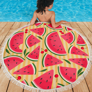Watermelon Round Beach Camping Picnic Portable Outdoor Blanket
