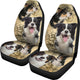 Border Collie Dog Car Seat Covers (Set of 2)