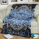 Blue Lotus Fractal Blanket for Kids and Adults