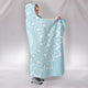 Light Blue Mandala  Sherpa Hooded Blanket