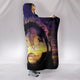 Dragon Dragonfly Sunset Cozy Warm Hooded Sherpa And Microfiber Blanket With Hood