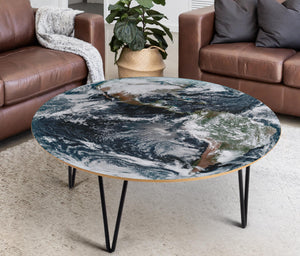 Earth: Storms Over America Round Coffee Table