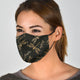 Gold Dragonflies Face Mask With Filters