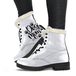 Dog Mom Mother Faux Fur Women's Men's Vegan-Friendly Leather Boots