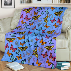 Colorful Butterflies Premium Blanket - Freedom Look
