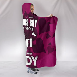This Boy Son He Calls Me Daddy Hooded Blanket