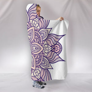 HandCrafted Lotus Mandala Hooded Blanket