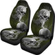 Sugar Skull Skeleton - Set of 2 Universal Front Car Seat Covers Protection