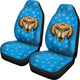 Dachshund Dog Face Blue Car Seat Covers