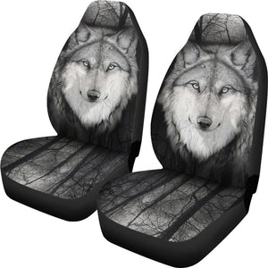 Wolf Car Seat Covers - Eye Night (Set of 2)
