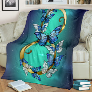 Infinity Butterflies Premium Blanket For Youth And Adults