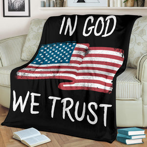 US Independence Day - American Holiday "In God We Trust" Blanket