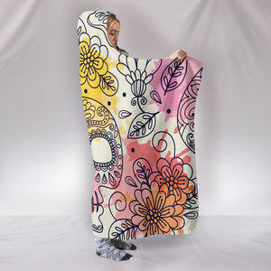 Pastel Sugar Skull II Hooded Blanket