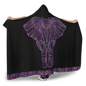 Eyes of an Elephant Hooded Blanket