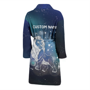 Leo Men's Personalized Bath Robe Sleepwear Wrapper Birthday Christmas Gift