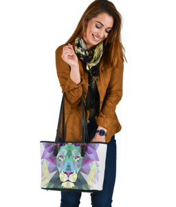 Lion Head Small Leather Tote - NOVA