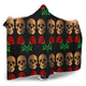 Roses and Skulls Hooded Blanket for Skull Lovers