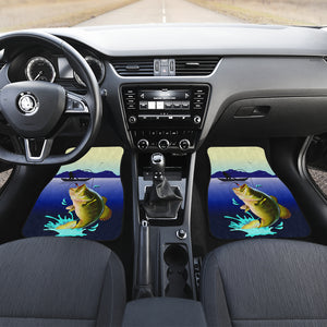 Fishing Big Fish - Universal Front and Back Car Mats Gift (Set of 2 or 4)