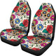 Flower Sugar Skull Car Seat Covers