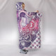 Elephant Purple Mandala - Cozy Warm Hooded Sherpa And Microfiber Blanket With Hood