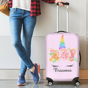 Brianna - Personalized Unicorn Luggage Cover