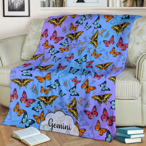 Gemini - Colorful Butterflies Blanket