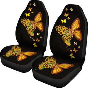 Sunflower Christianity Religion Car Seat Covers Pair of 2 Protection Decoration