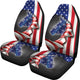 Horse USA Flag Car Seat Covers Set of 2 Protection Decoration