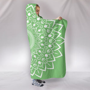 Green Mandala Hooded Blanket