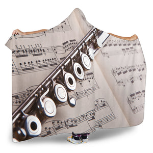 Music + Flute Cosy Hooded Blanket
