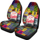 Camping Hiking Mountains - Red Front Car Seat Covers (Set of 2)