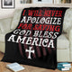 USA Independence Day - "God Bless America" American Holiday Blanket