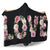 Floral Love (Black) - Hooded Blankets