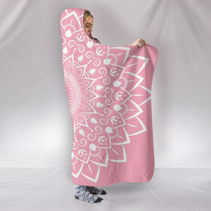 Pink Mandala Hooded Blanket