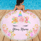 Unicorn Beach Blanket With Custom Name