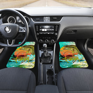 Fishing on Boat - Universal Front and Back Car Mats Gift (Set of 2 or 4)