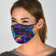 Colored Fractal Art Face Mask with Filters