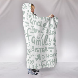 Family Mother Father Mom Dad Papa Grandma Grandpa Hooded Blanket