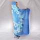 Peace Hippie Blue Hooded Blanket