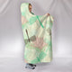 Seamless Pattern Lotus Dragonfly Hooded Blanket