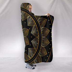 Lotus Gold Crafted Hooded Blanket