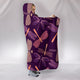 Dragonfly Violet Hooded Blanket - Freedom Look