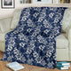 Blue Floral Pattern Blanket
