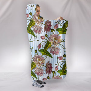 Pink Lotus Hooded Blanket