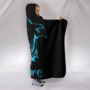Beware Of Pitbull Hooded Sherpa And Microfiber Blanket With Hood