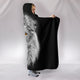 Black & White Lion Hooded Blanket - Freedom Look