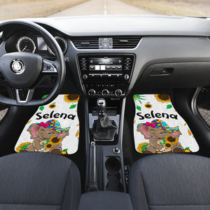 Autism Awareness Personalized Elephant - Front and Back Car Mats Gift (Set Of 4)