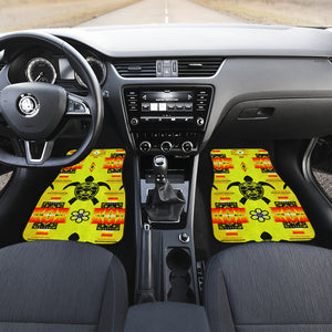 Turtle Yellow Orange Front And Back Car Mats (Set Of 4)