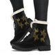 Pisces Zodiac Faux Fur Leather Boots