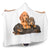 Dachshund Dog Warm Cozy Hooded Sherpa And Microfiber Blanket With Hood